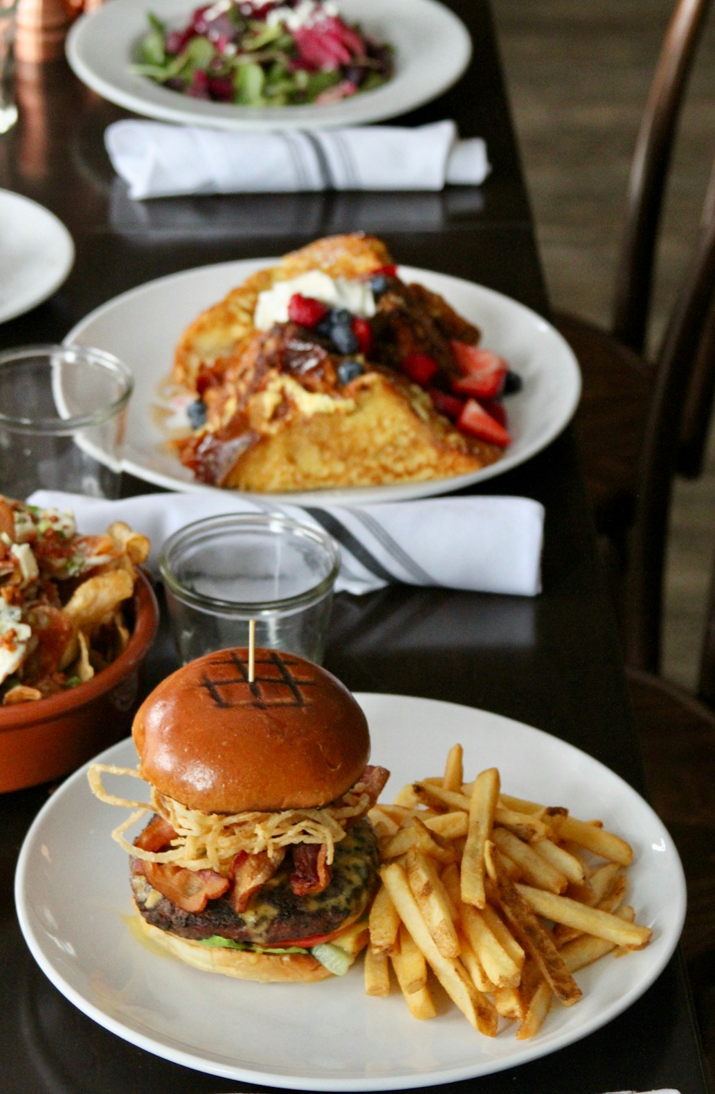 Burger with fries